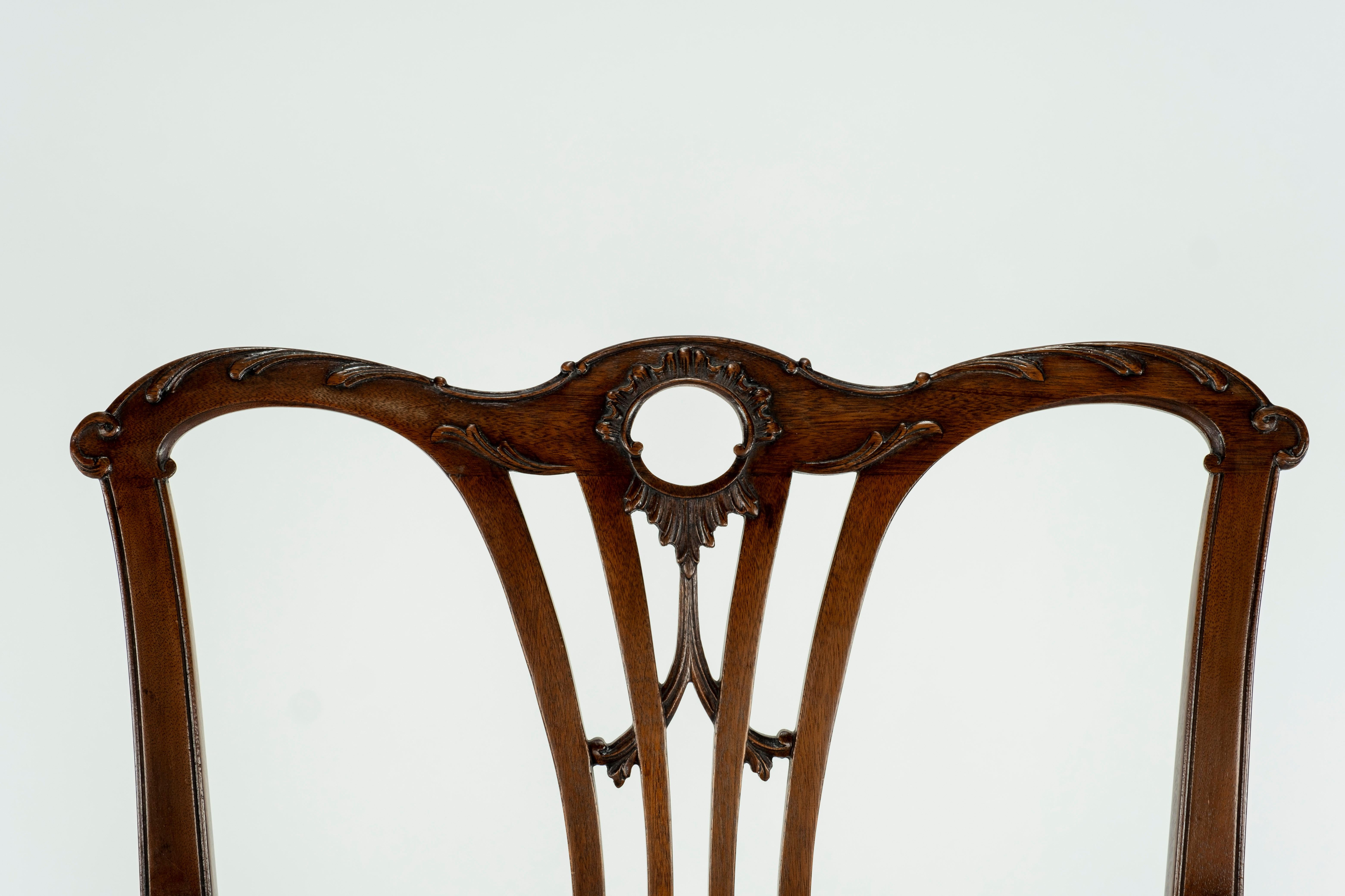 Set of Ten 18th Century Mahogany Dining Chairs For Sale 2