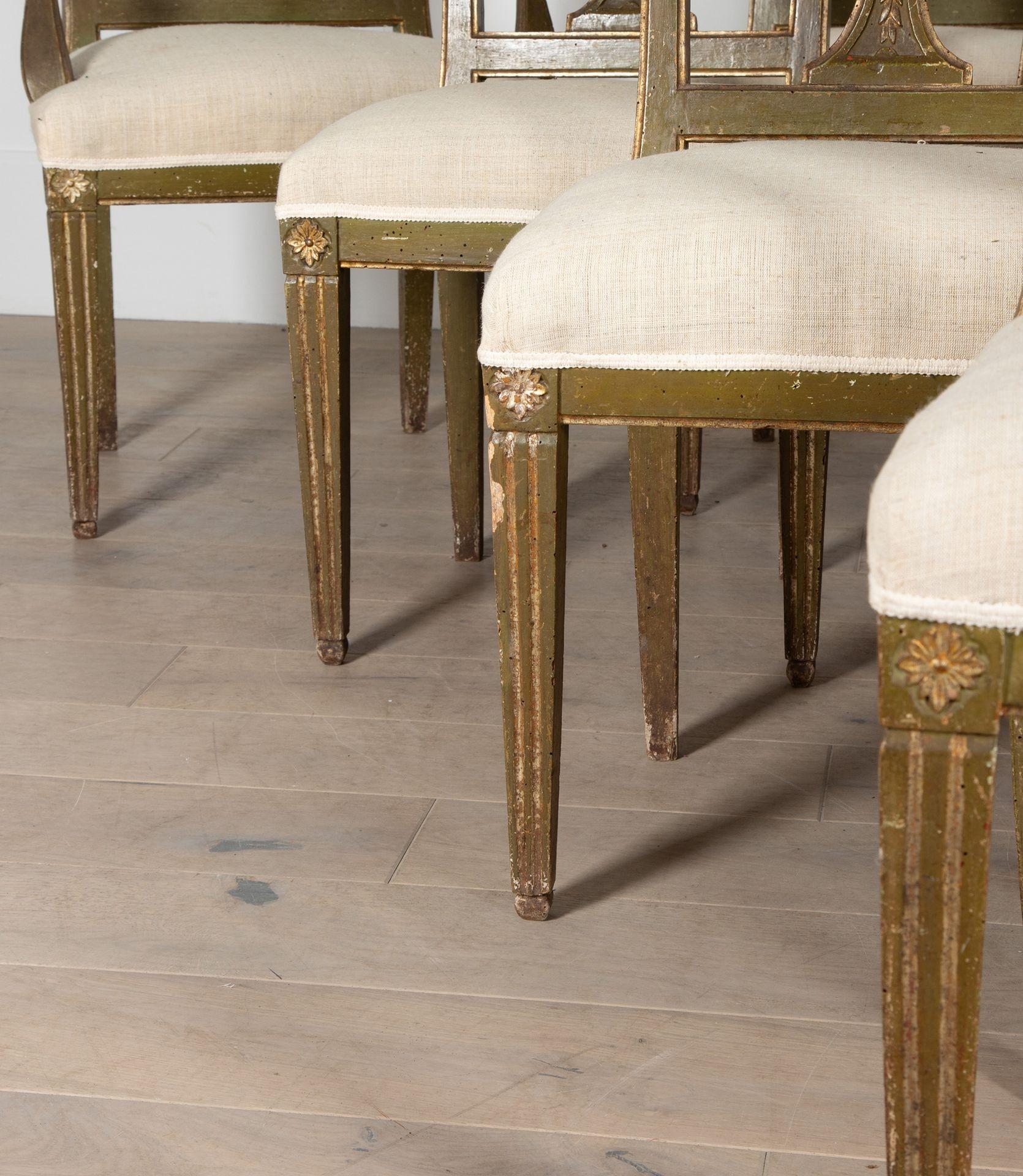 XVIIIe siècle et antérieur Ensemble de dix chaises de salle à manger vénitiennes du XVIIIe siècle en vente