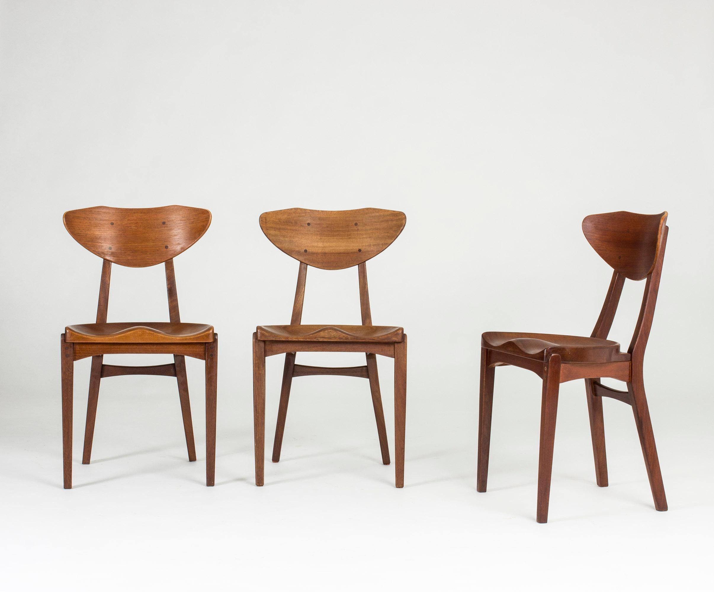 Scandinavian Modern Set of Ten 1950s Dining Chairs by Richard Jensen and Kjærulff Rasmussen