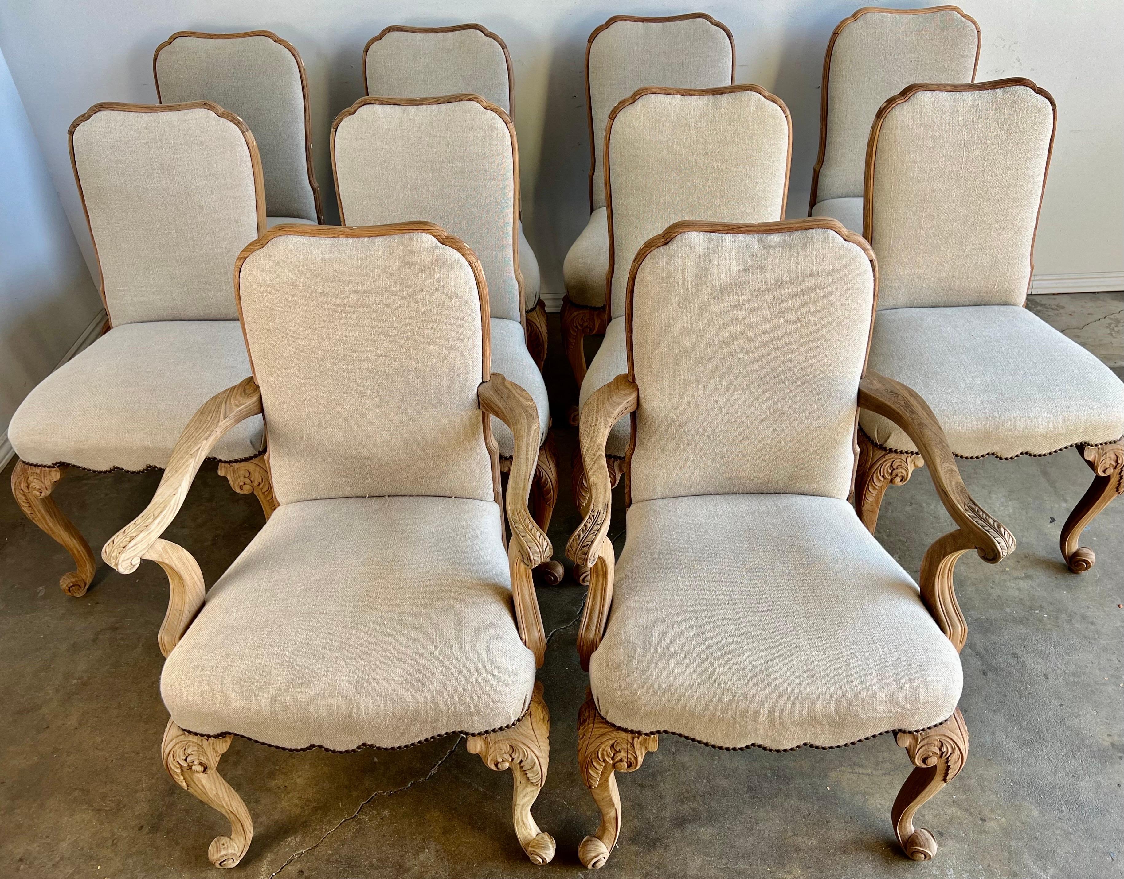 Louis XV Set of Ten 19th C. French Dining Chairs