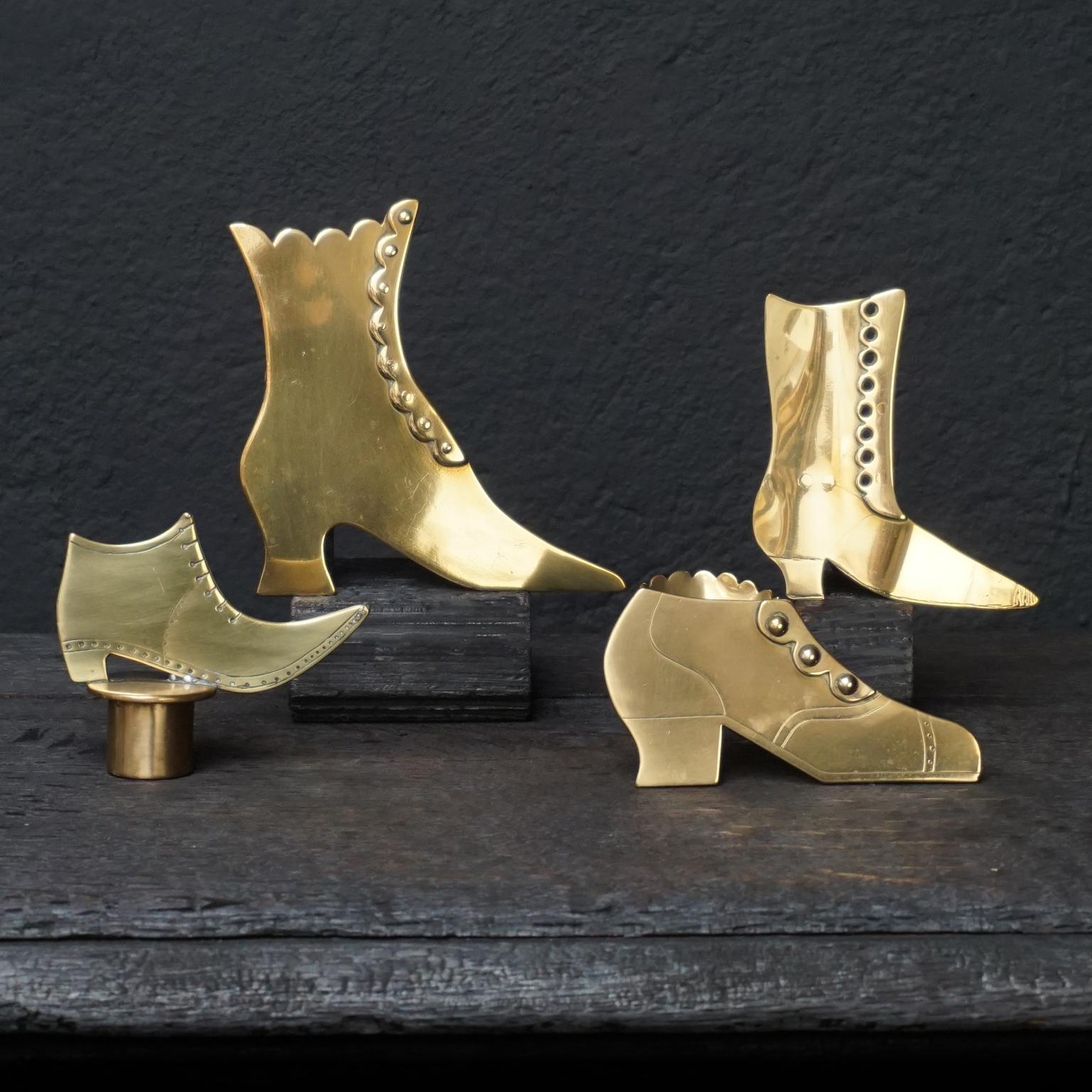 brass boot shoes