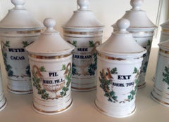 Pots d'apothicaire porcelaine française
