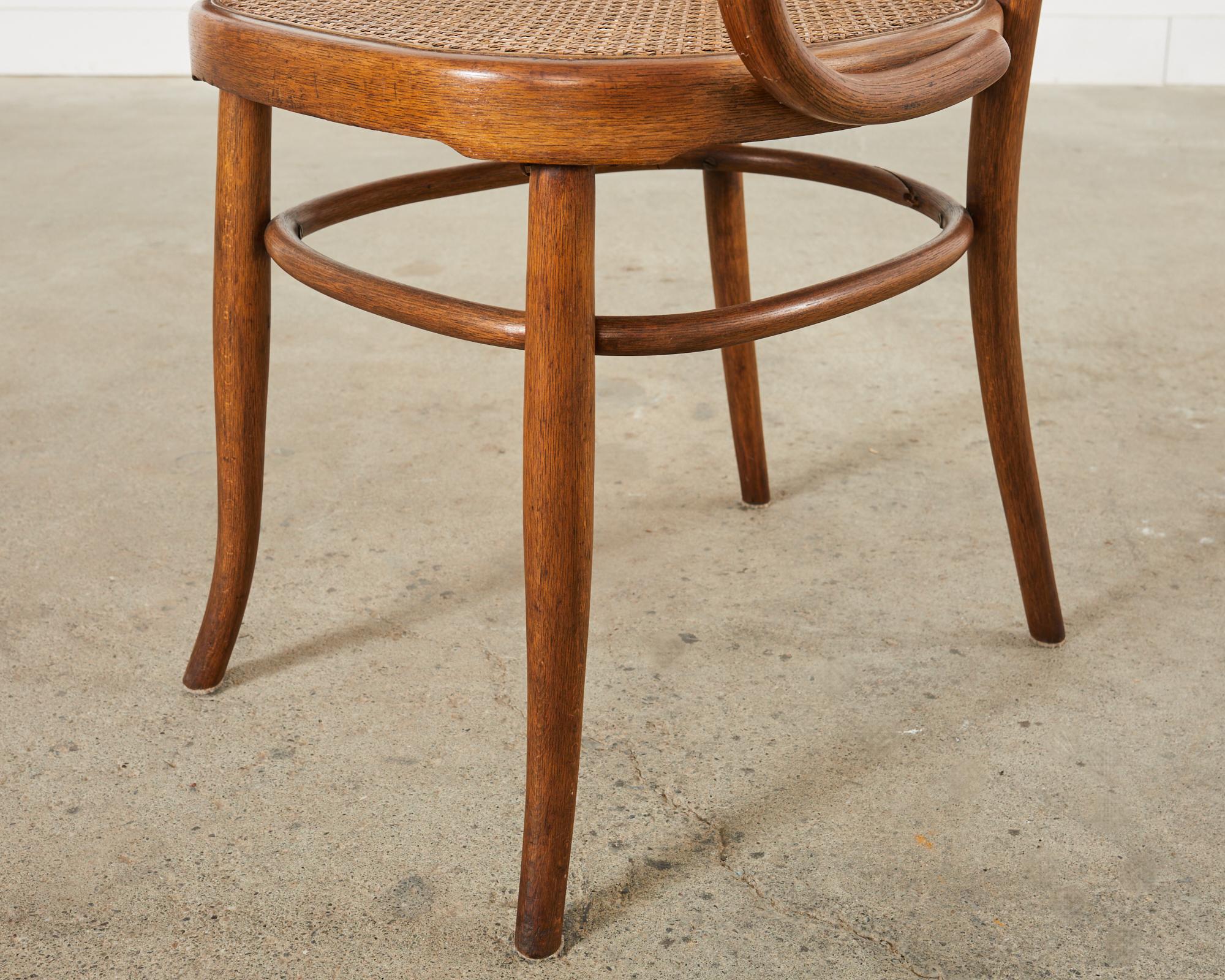 Ensemble de dix fauteuils en bois de canne J et J Kohn du 19e siècle en vente 7