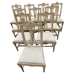 Used Set of Ten 19th Century Swedish Late Gustavian Chairs