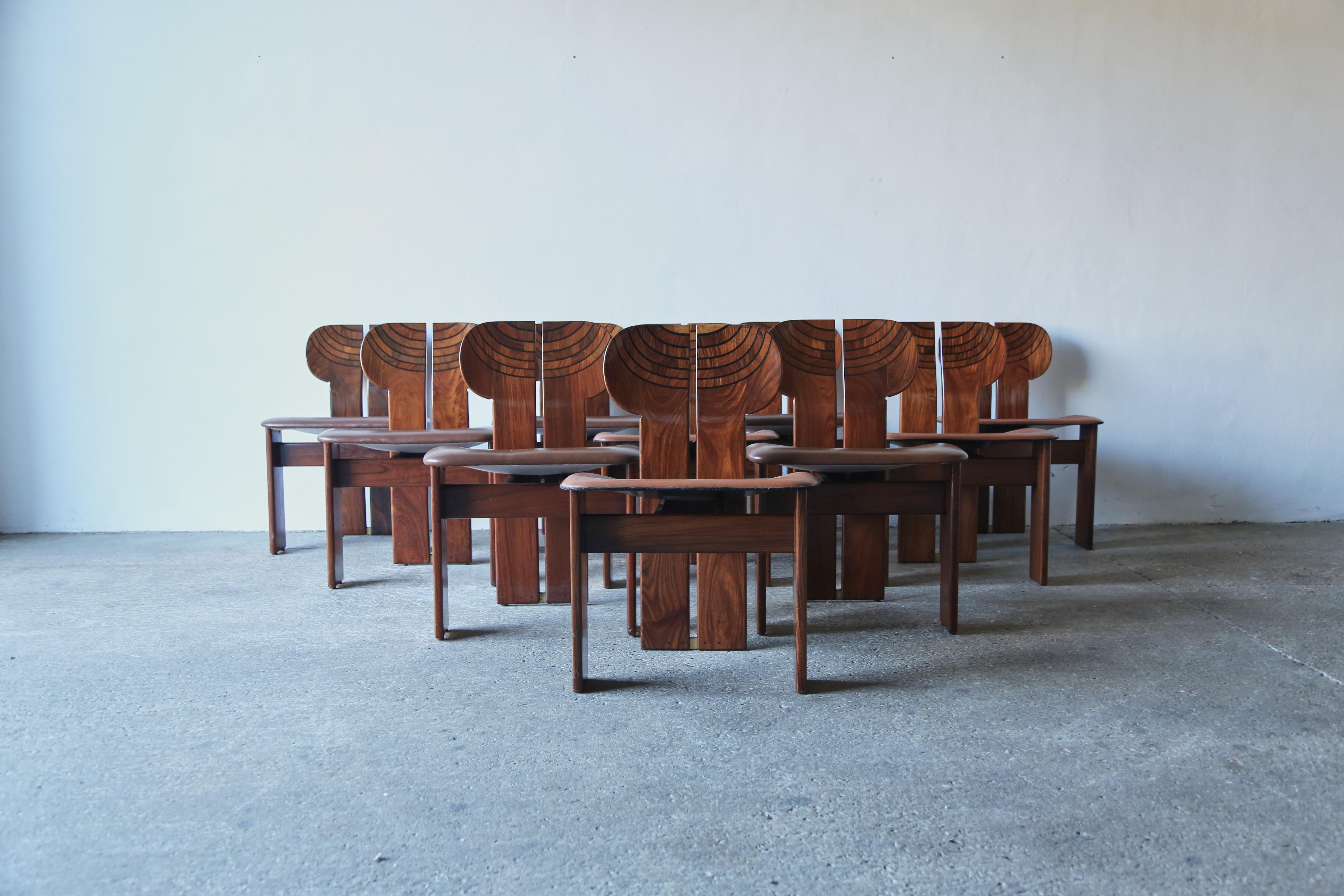 Set of Ten Africa Chairs by Afra & Tobia Scarpa, Maxalto, Italy, 1970s For Sale 6