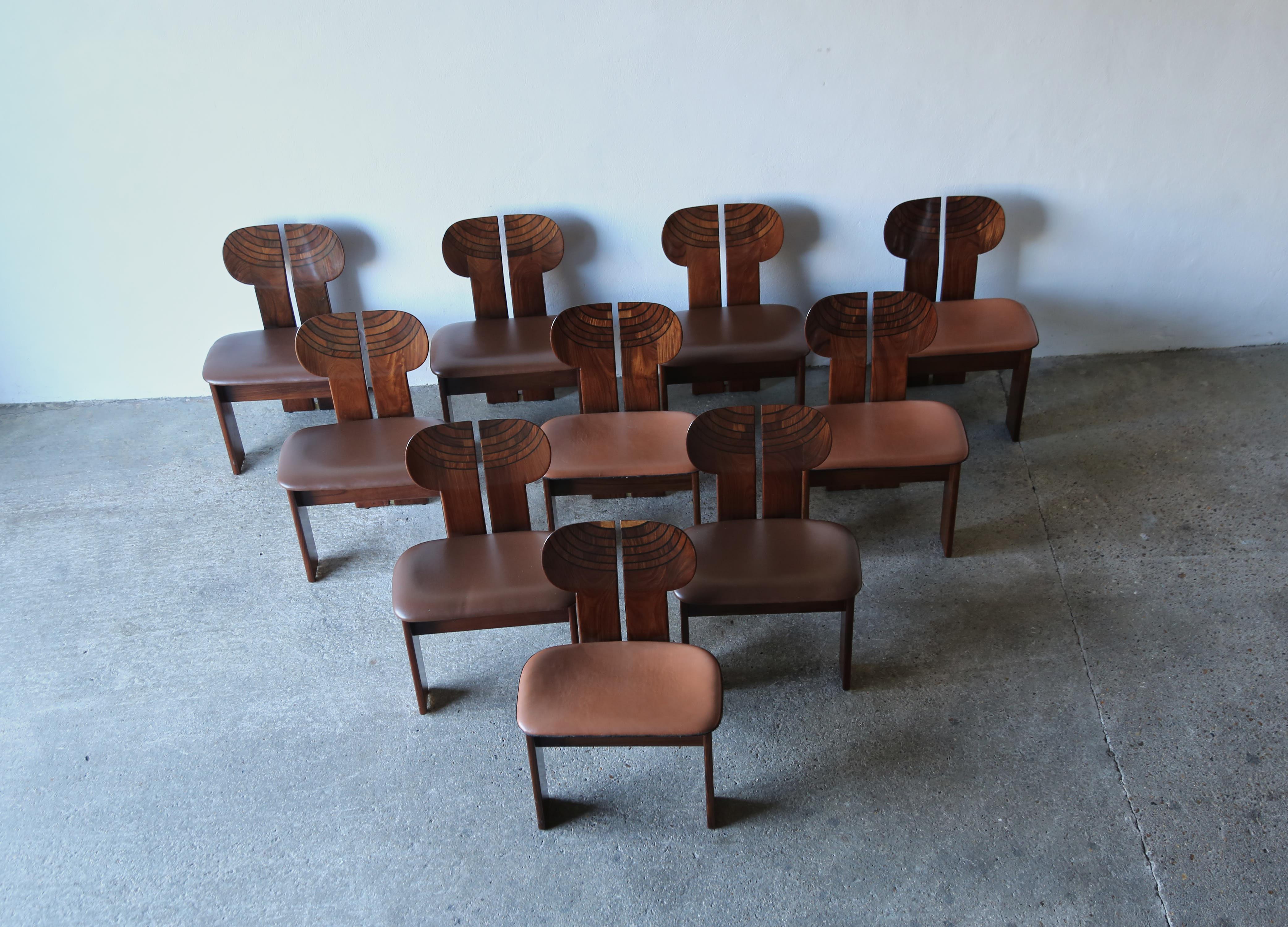 Set of Ten Africa Chairs by Afra & Tobia Scarpa, Maxalto, Italy, 1970s For Sale 13