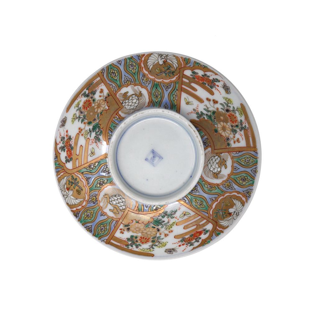 Meiji Ensemble de dix bols à riz couverts anciens en porcelaine Imari Porcelain en vente