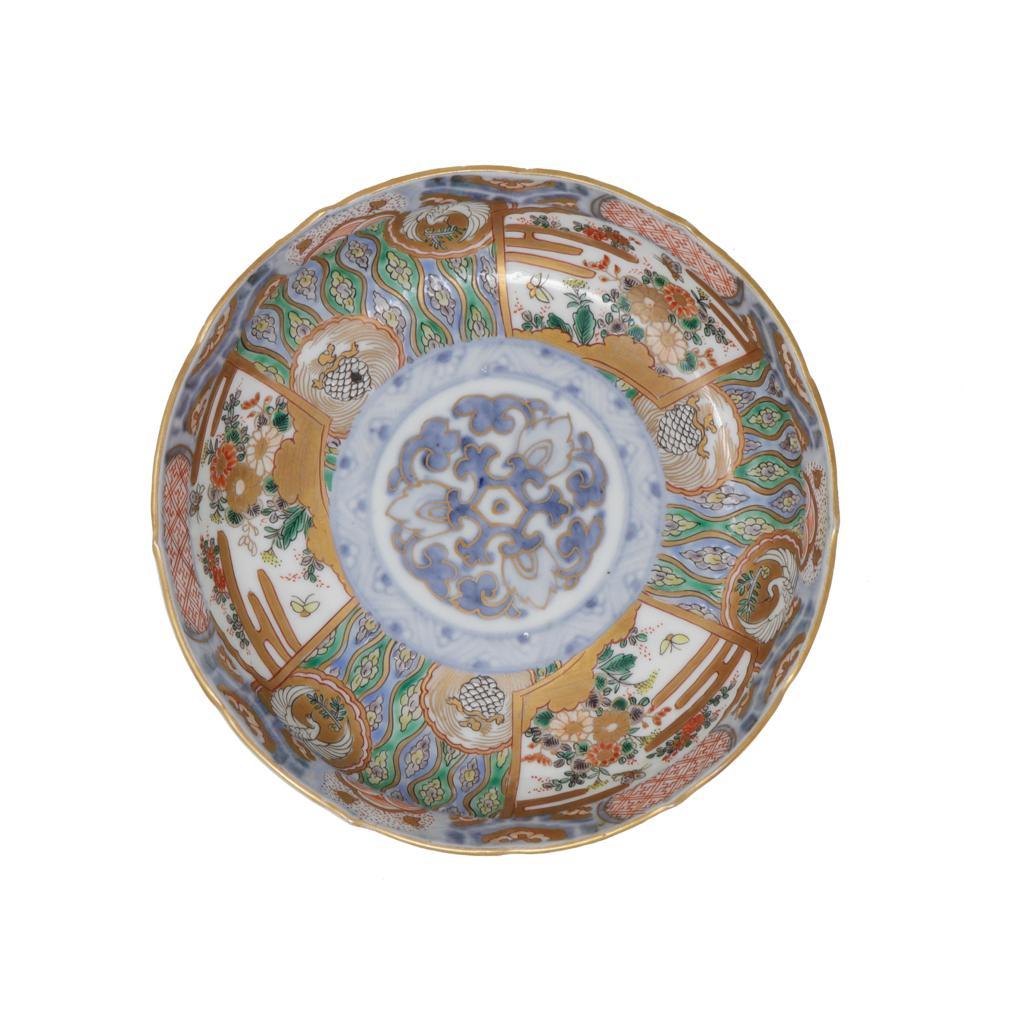 Meiji Ensemble de dix bols peu profonds anciens en porcelaine Imari Porcelain en vente