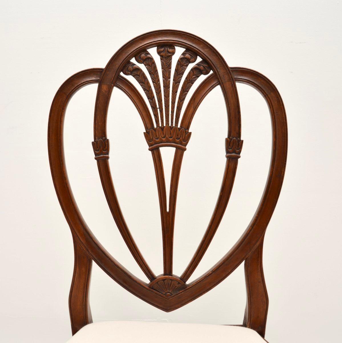 Set of Ten Antique Shield Back Dining Chairs 3
