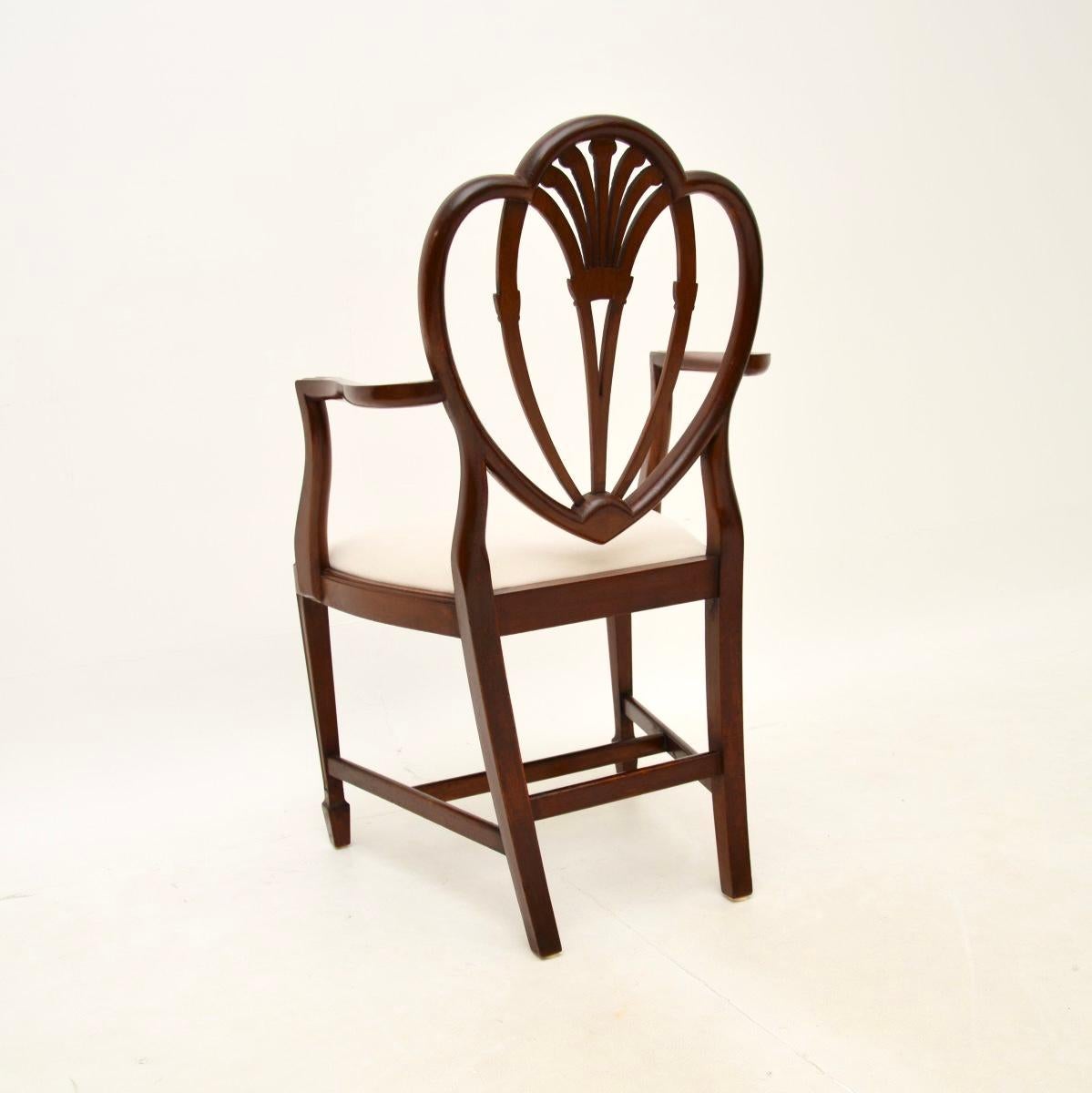 Early 20th Century Set of Ten Antique Shield Back Dining Chairs