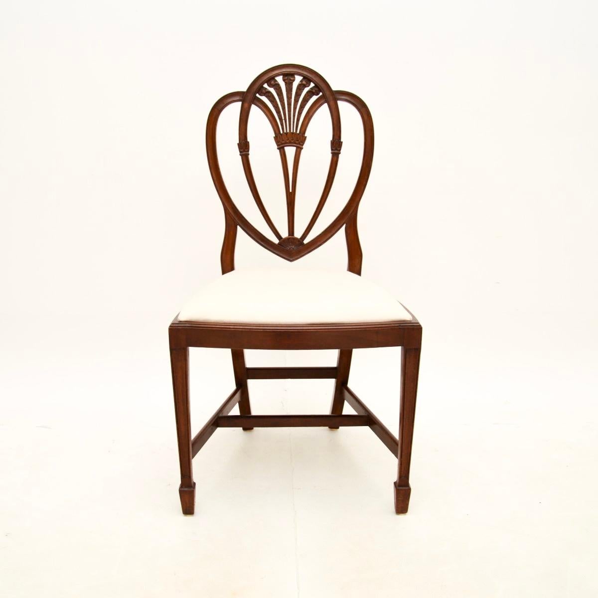 Set of Ten Antique Shield Back Dining Chairs 1
