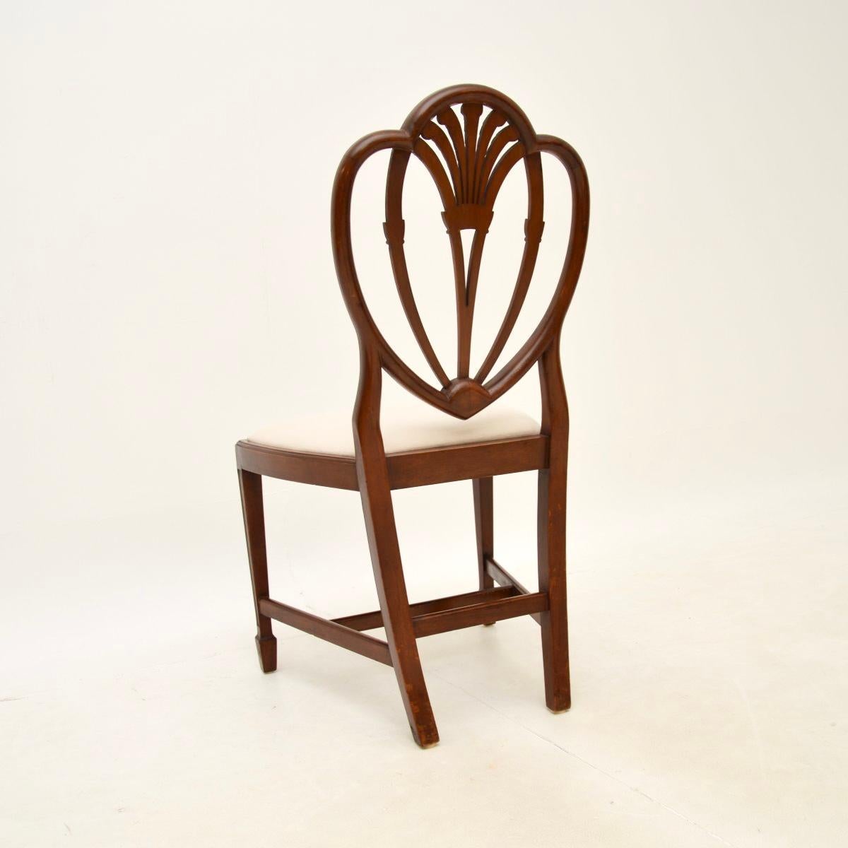 Set of Ten Antique Shield Back Dining Chairs 2