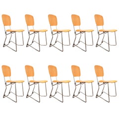 Set of Ten Armin Wirth Vintage Folding Chairs