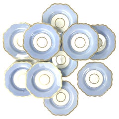 Set of Ten Baby Blue Plates Made by Ridgway in England, Circa 1830