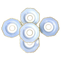 Set of Ten Baby Blue Plates Made by Ridgway in England, Circa 1830