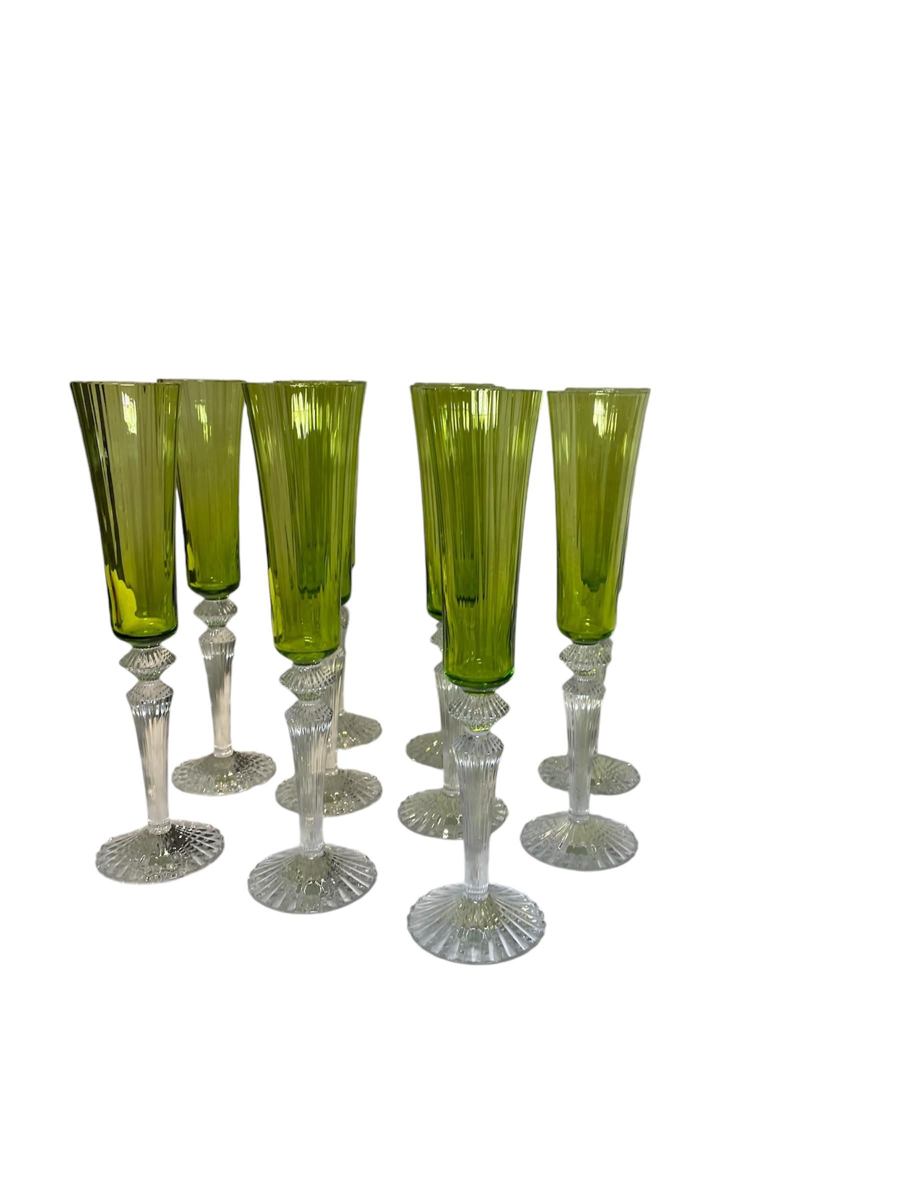 Juego de diez flautas Baccarat Mille Nuits Flutissimo en venta 7
