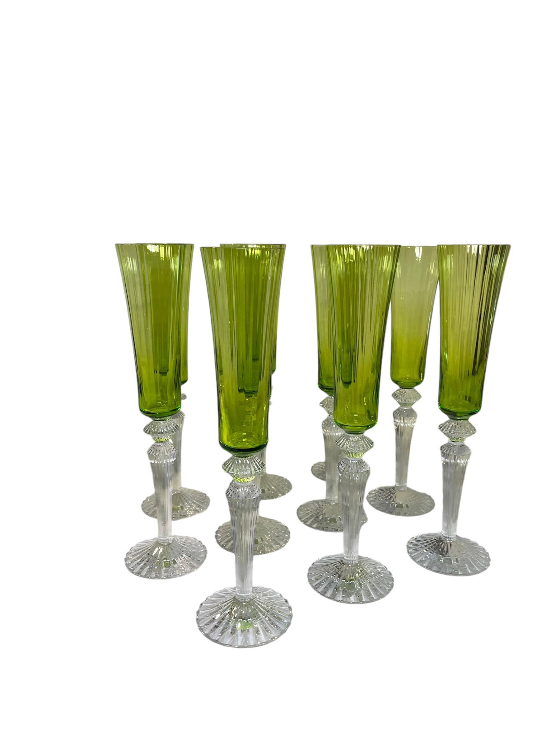 Juego de diez flautas Baccarat Mille Nuits Flutissimo en venta 8
