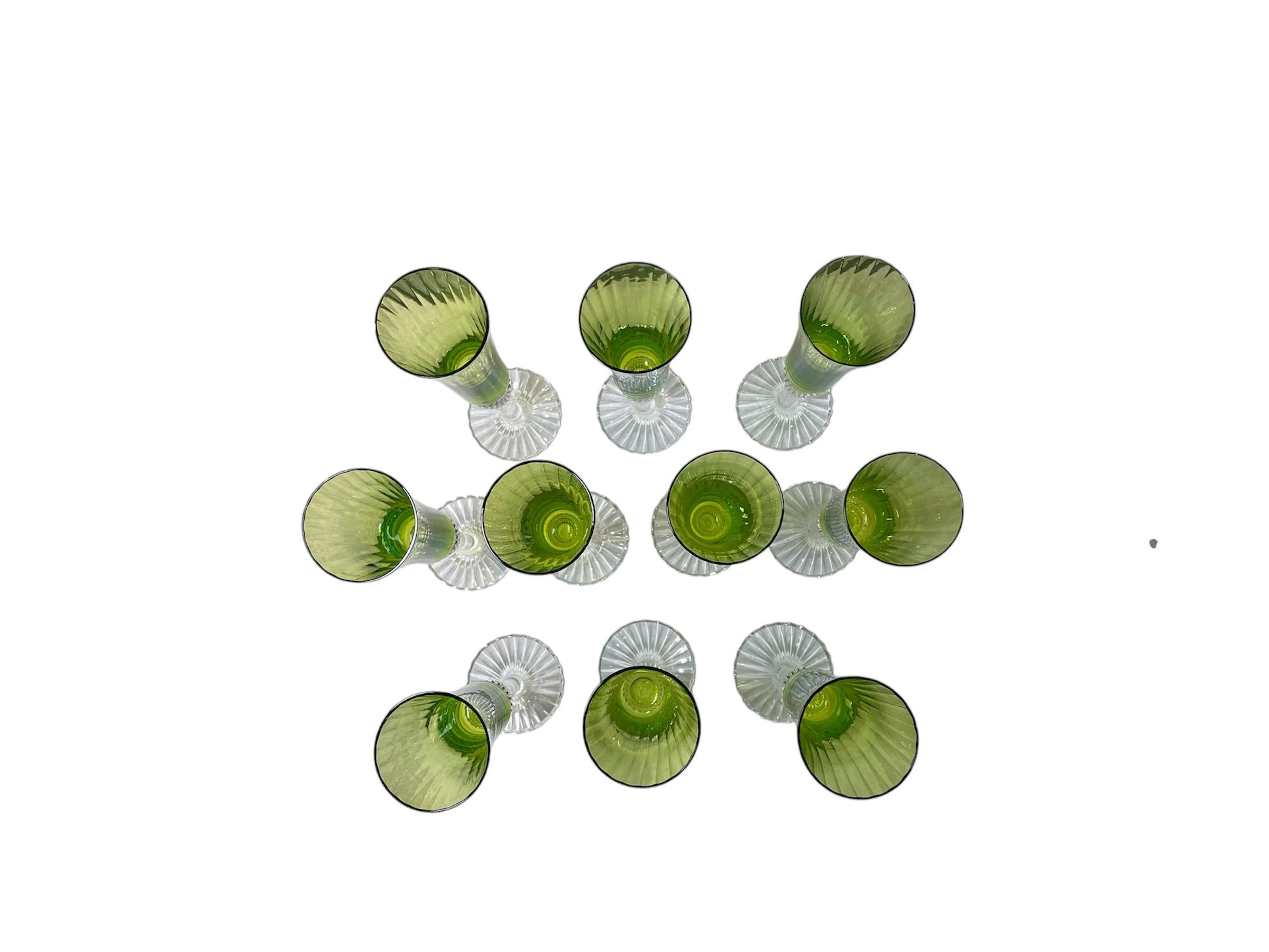 Juego de diez flautas Baccarat Mille Nuits Flutissimo en venta 9