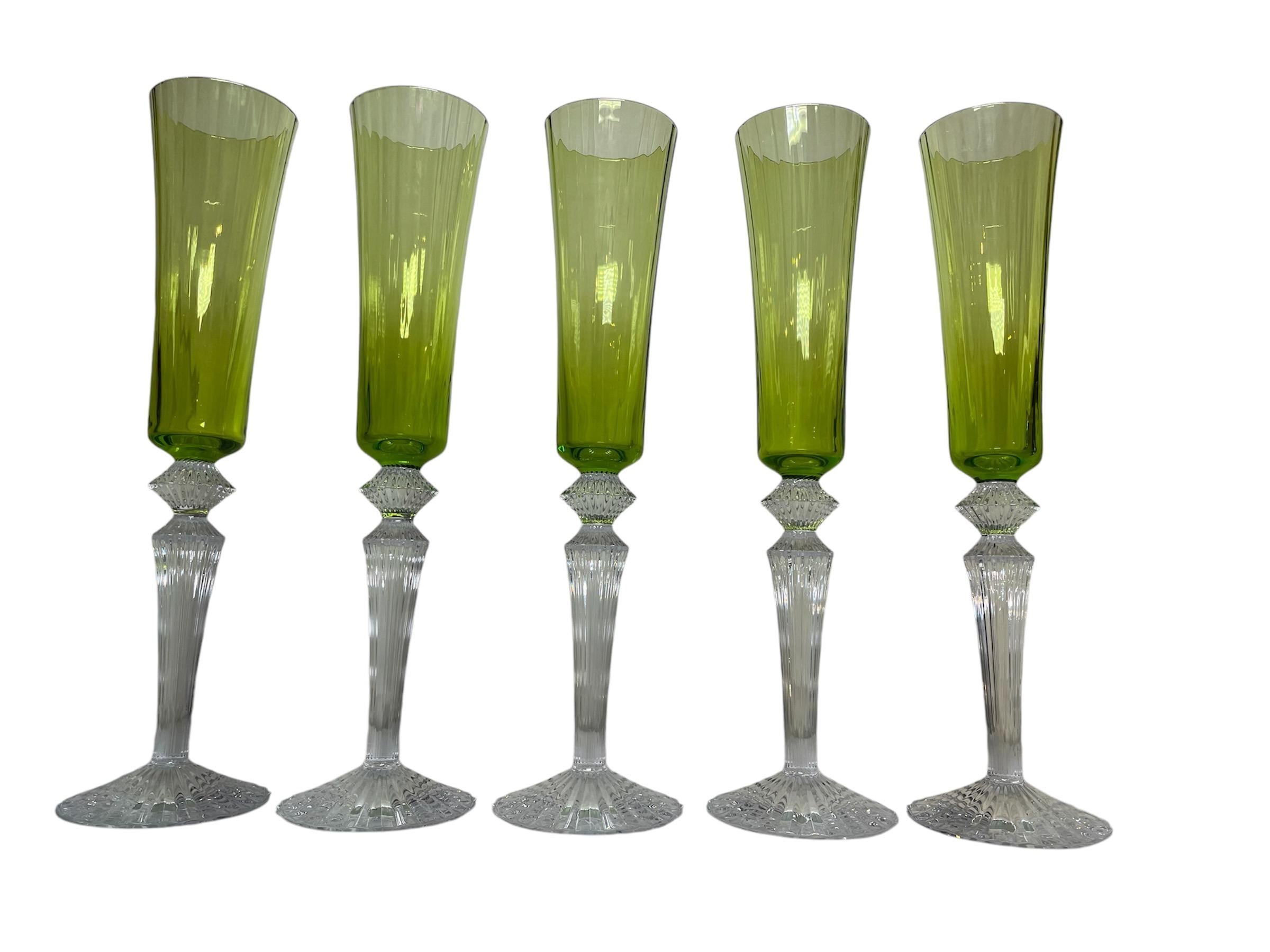 Juego de diez flautas Baccarat Mille Nuits Flutissimo Francés en venta