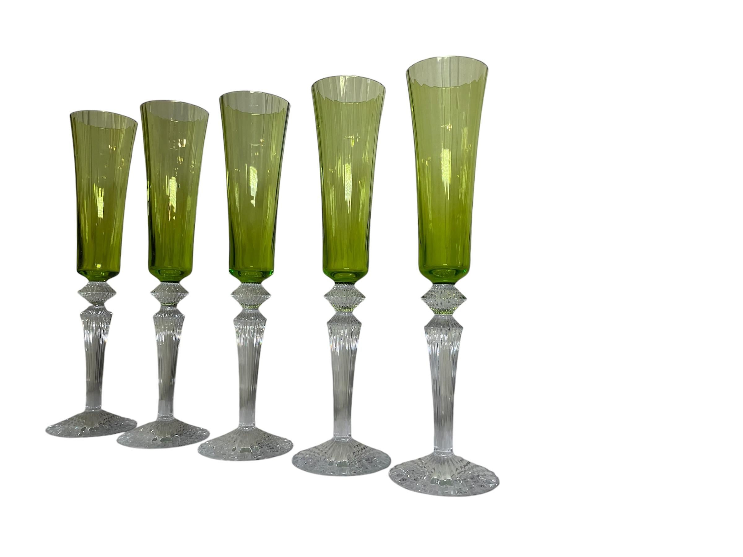 Juego de diez flautas Baccarat Mille Nuits Flutissimo Hecho a mano en venta