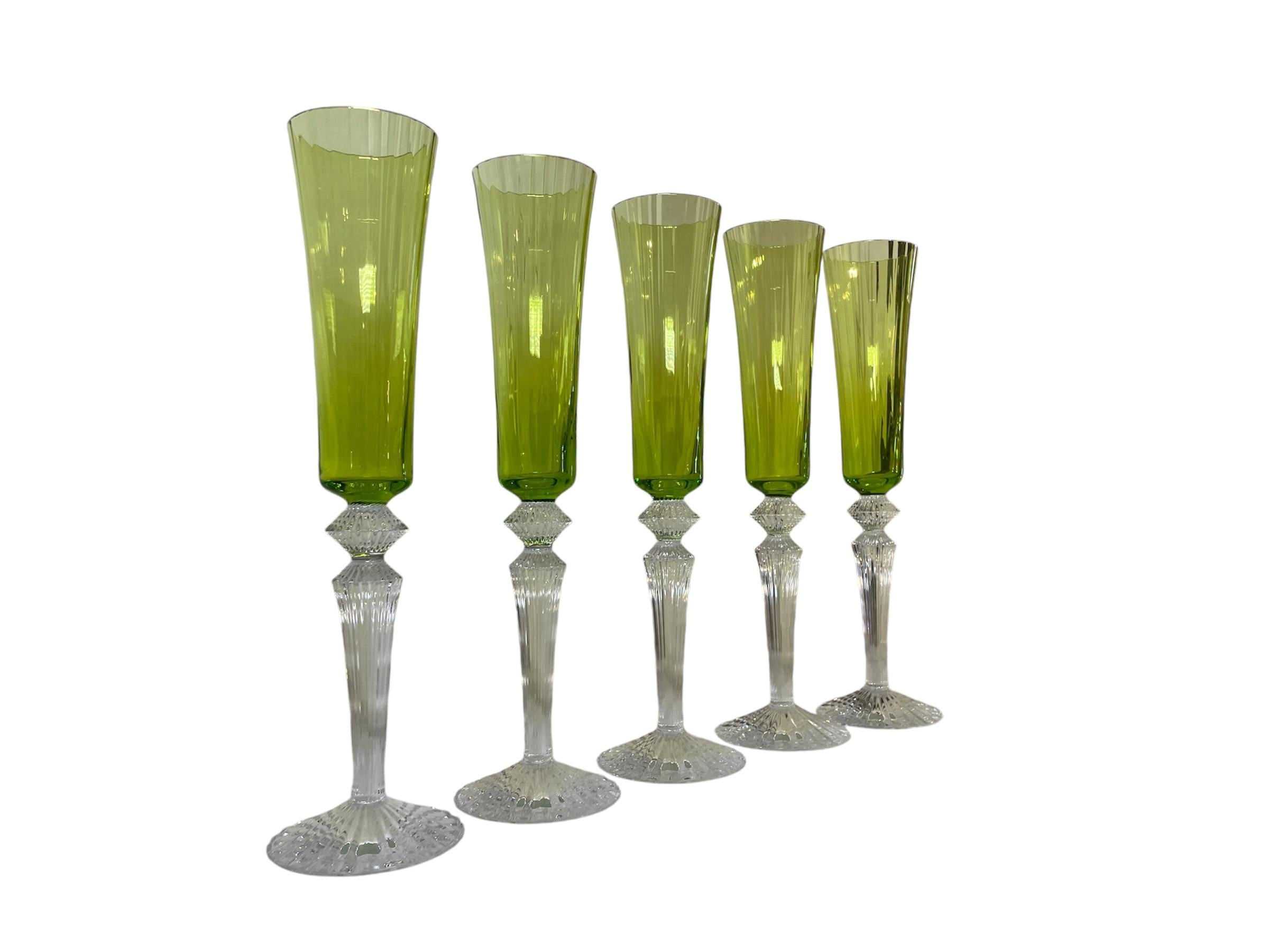 Juego de diez flautas Baccarat Mille Nuits Flutissimo Siglo XXI y contemporáneo en venta