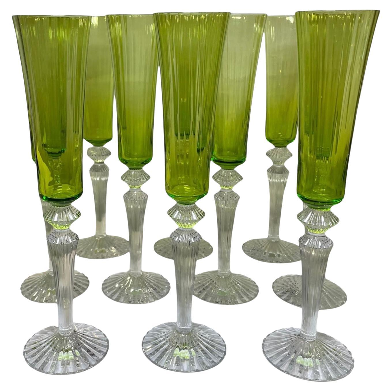 Juego de diez flautas Baccarat Mille Nuits Flutissimo en venta