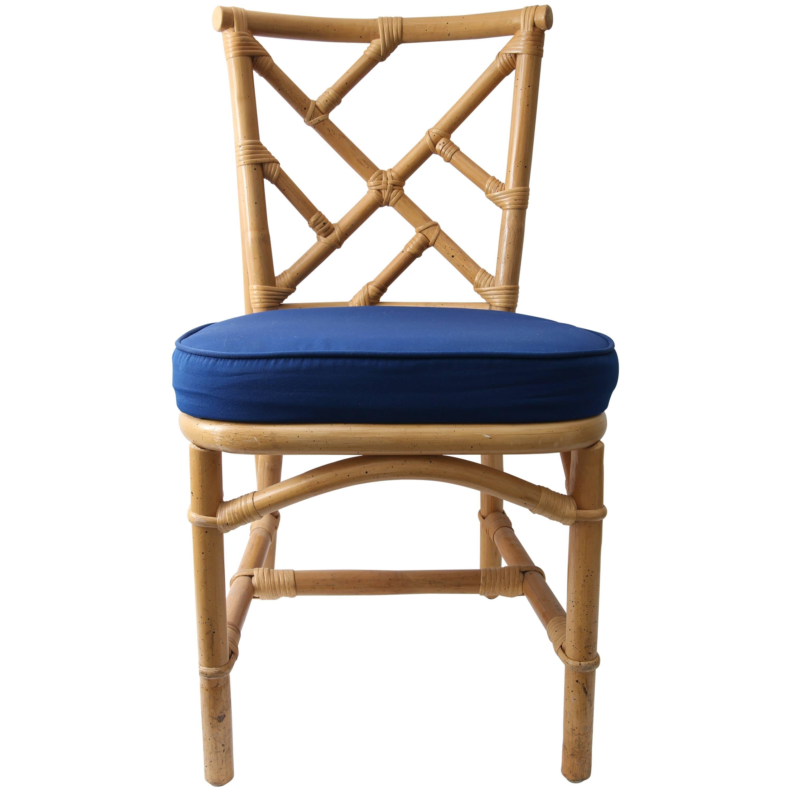 Set of Ten Bamboo Side Chairs