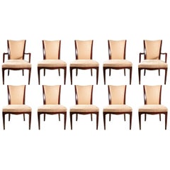 Set of Ten Barbara Barry Collection for Baker Dining Chairs