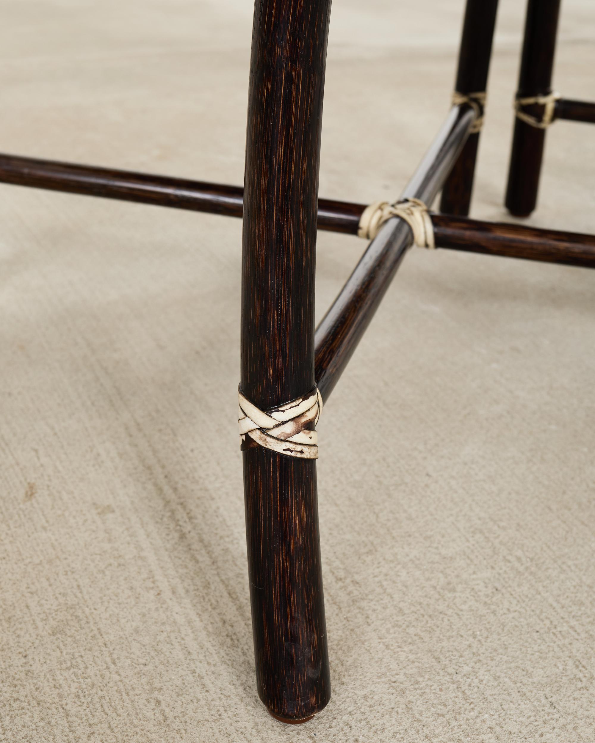 Set of Ten Barbara Barry for McGuire Caned Dining Armchairs en vente 3