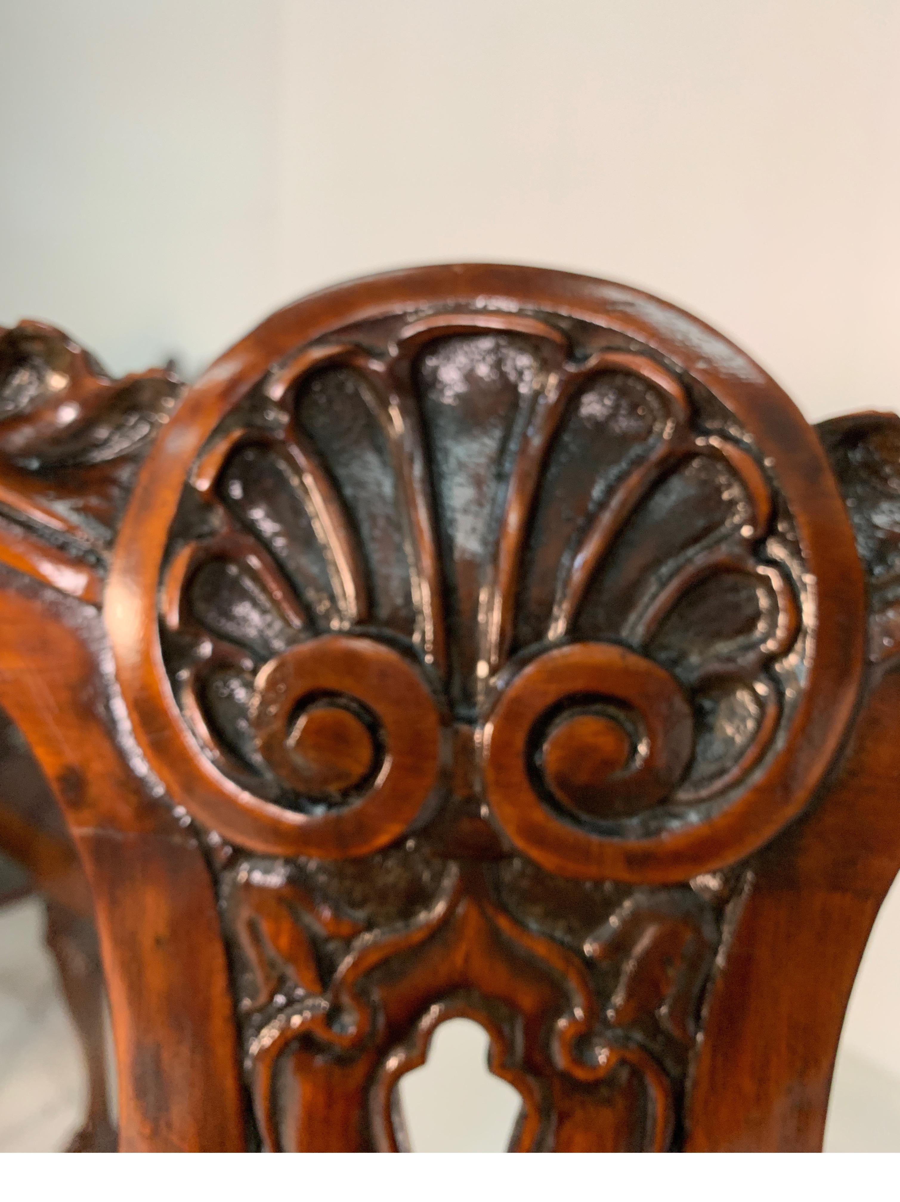 Set of Ten Beautifully Hand Carved Mahogany Chippendale Style Chairs, circa 1870 For Sale 14