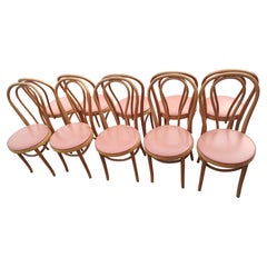 Ensemble de dix chaises de salle à manger en hêtre Beeche fabriquées en Roumanie dans les années 1970
