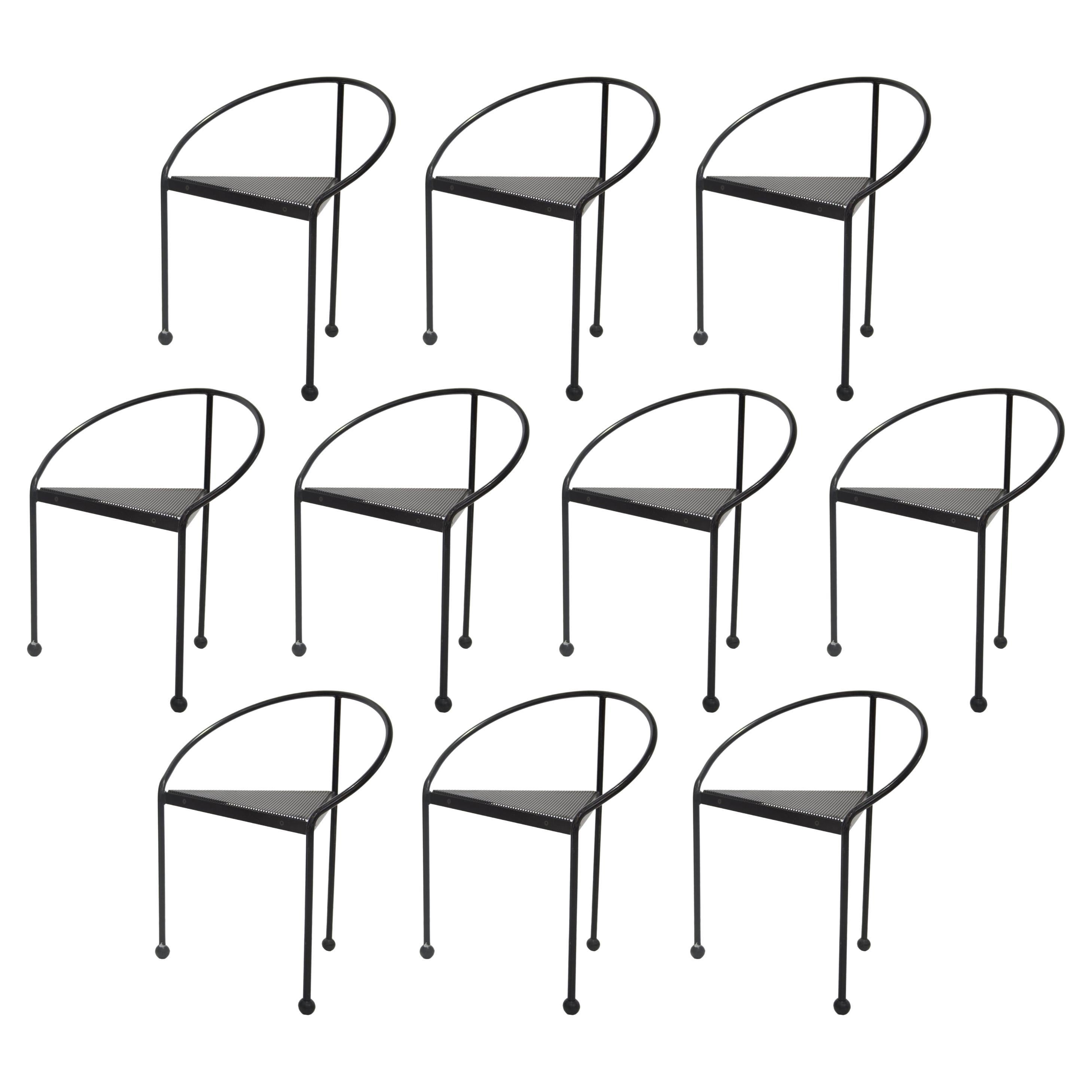 Set of Ten "Bermuda" Chairs Designed by Carlos Miret for Amat, Spain, 1986 For Sale