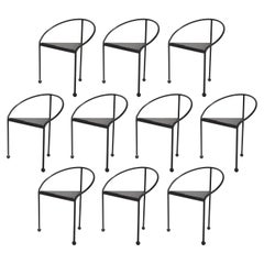 Set of Ten "Bermuda" Chairs Designed by Carlos Miret for Amat, Spain, 1986