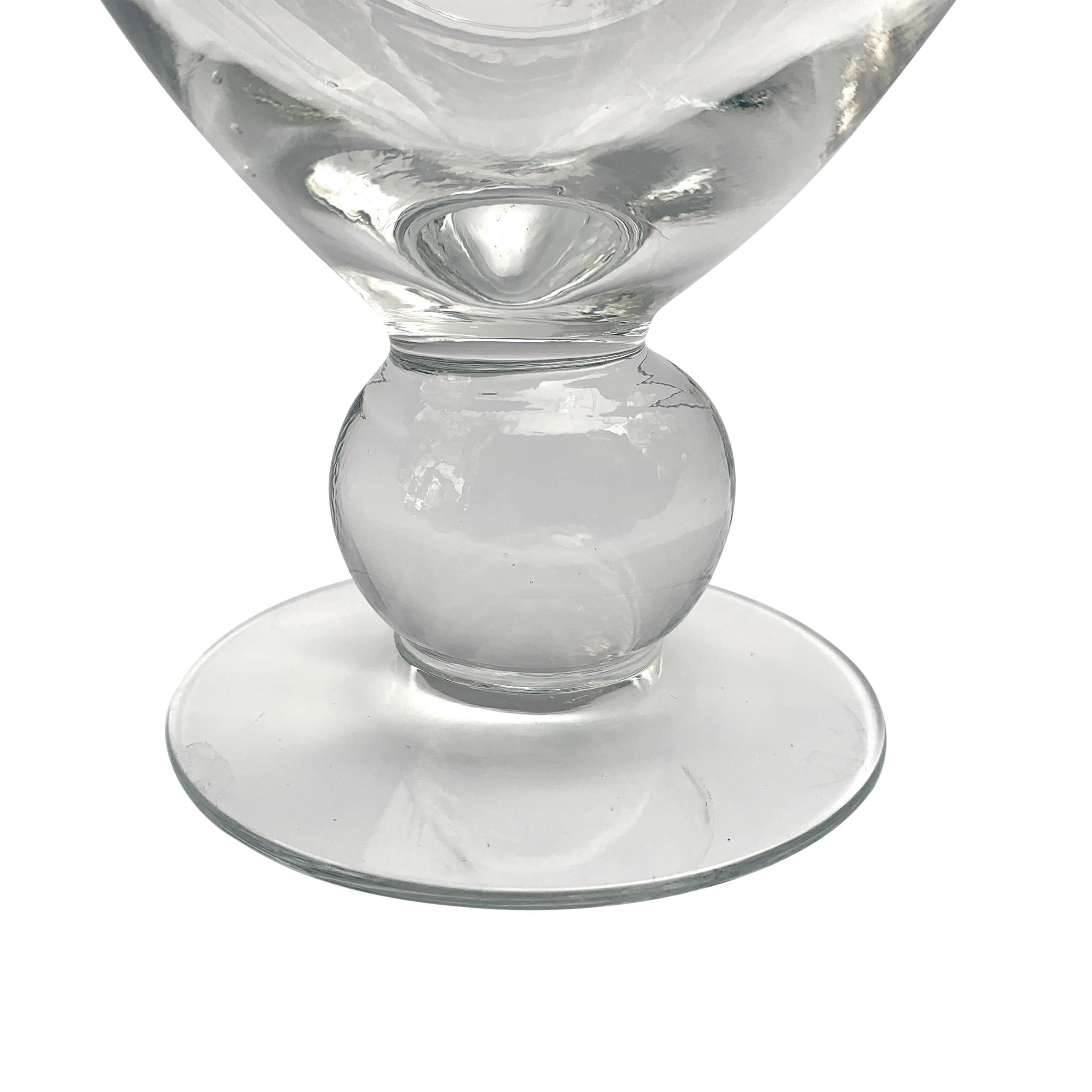 Set of Ten Blown Glass Wine Goblets 1
