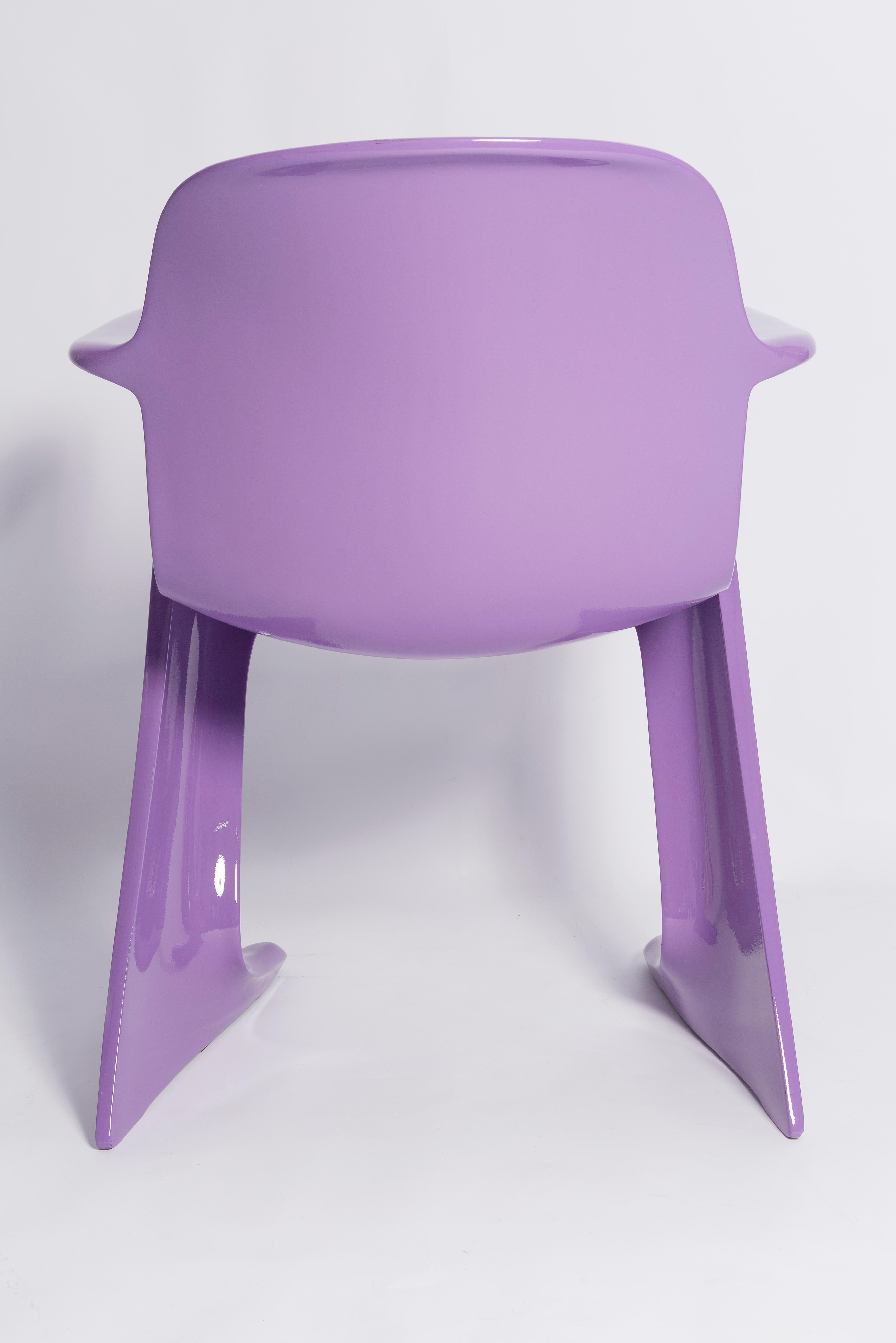Set of Ten Blue Lilac Kangaroo Chairs Designed by Ernst Moeckl, Germany, 1968 For Sale 5