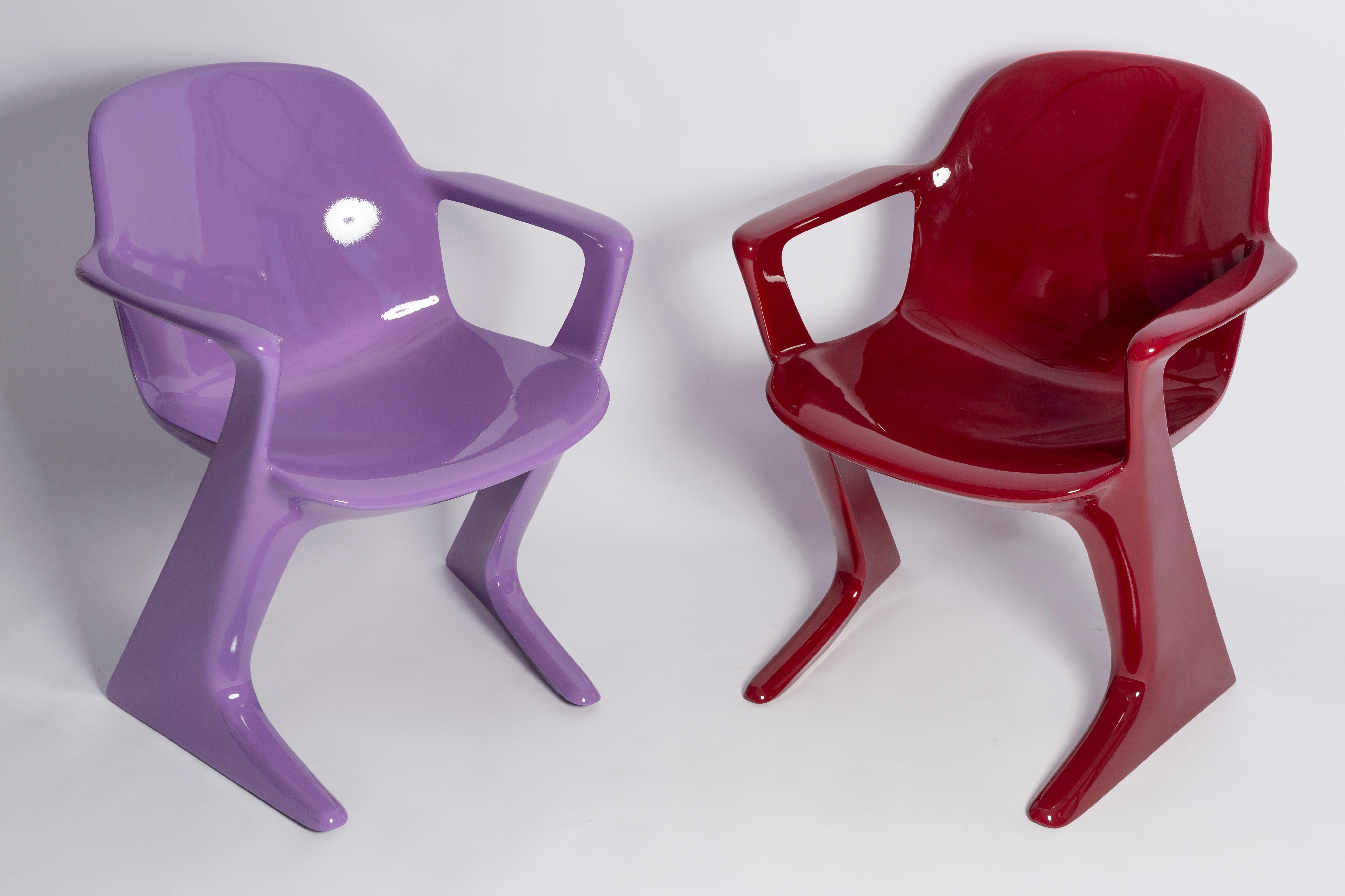 Set of Ten Blue Lilac Kangaroo Chairs Designed by Ernst Moeckl, Germany, 1968 For Sale 7