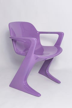 Set of Ten Blue Lilac Kangaroo Chairs Designed by Ernst Moeckl, Germany, 1968