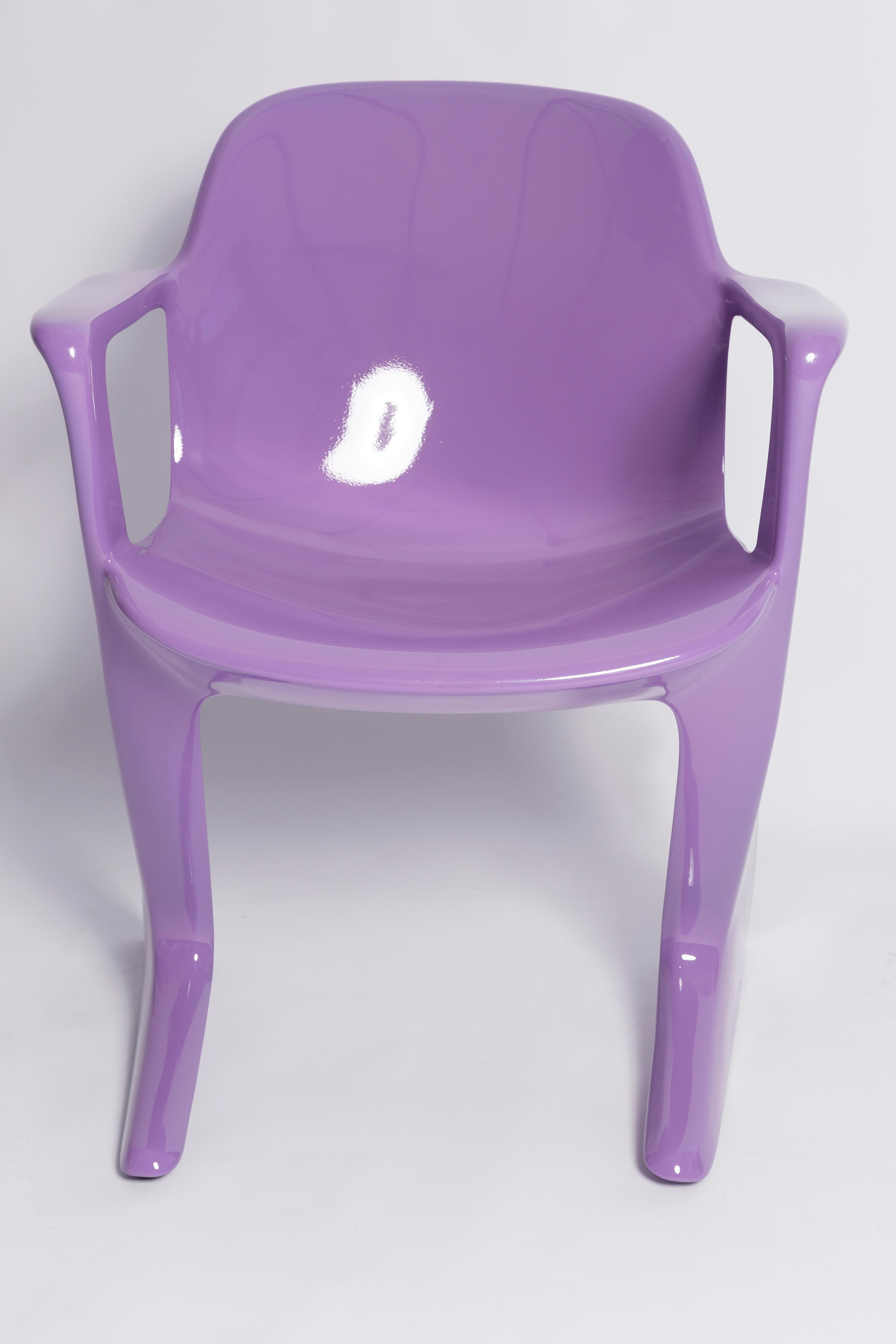 Set of Ten Blue Lilac Kangaroo Chairs Designed by Ernst Moeckl, Germany, 1968 For Sale 1