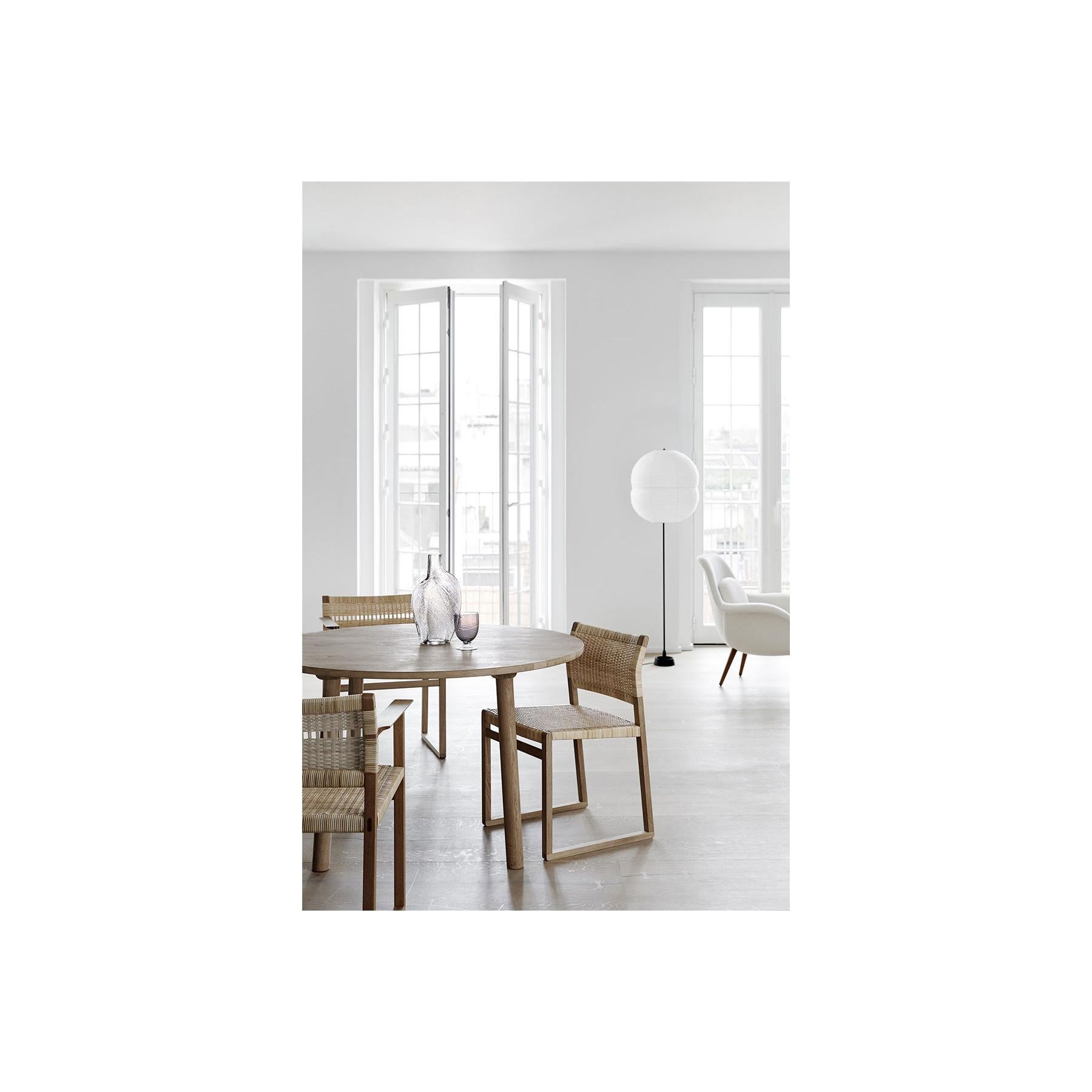 Set di dieci sedie da pranzo Børge Mogensen 61 in Oak e vimini di canna intrecciato in vendita 2