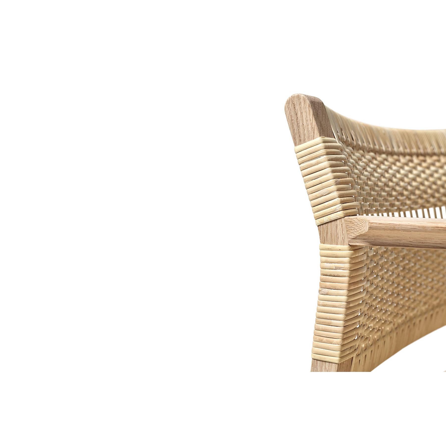 Other Set of Ten Børge Mogensen BM 62 Armchairs in Oak and Woven Cane Wicker For Sale