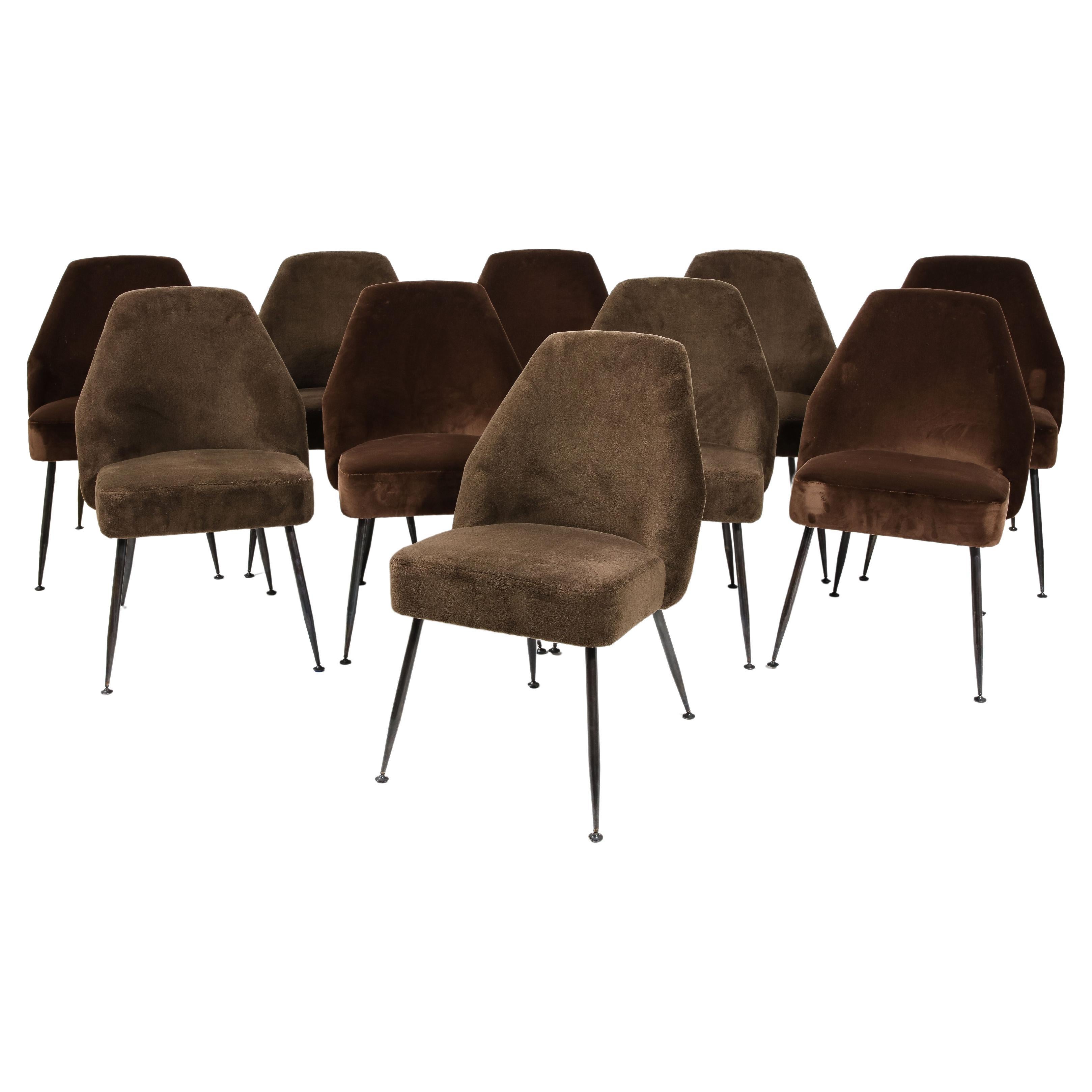 Set of Ten Carlo Pagani "Campanule" Dining Chairs, Italy 1960's For Sale