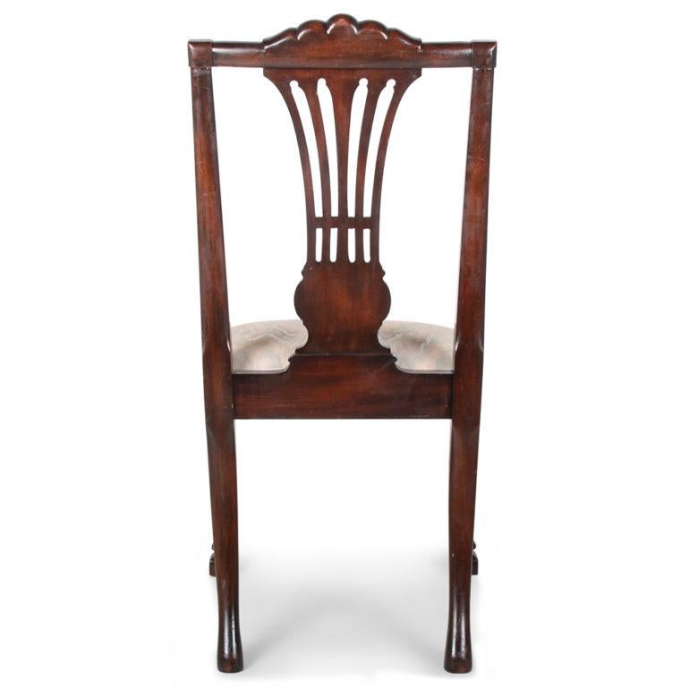 Set of Ten Carved Mahogany Dining Chairs 1