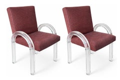 Set of Ten Charles Hollis Jones Lucite Dining Chairs, USA, circa 1970's
