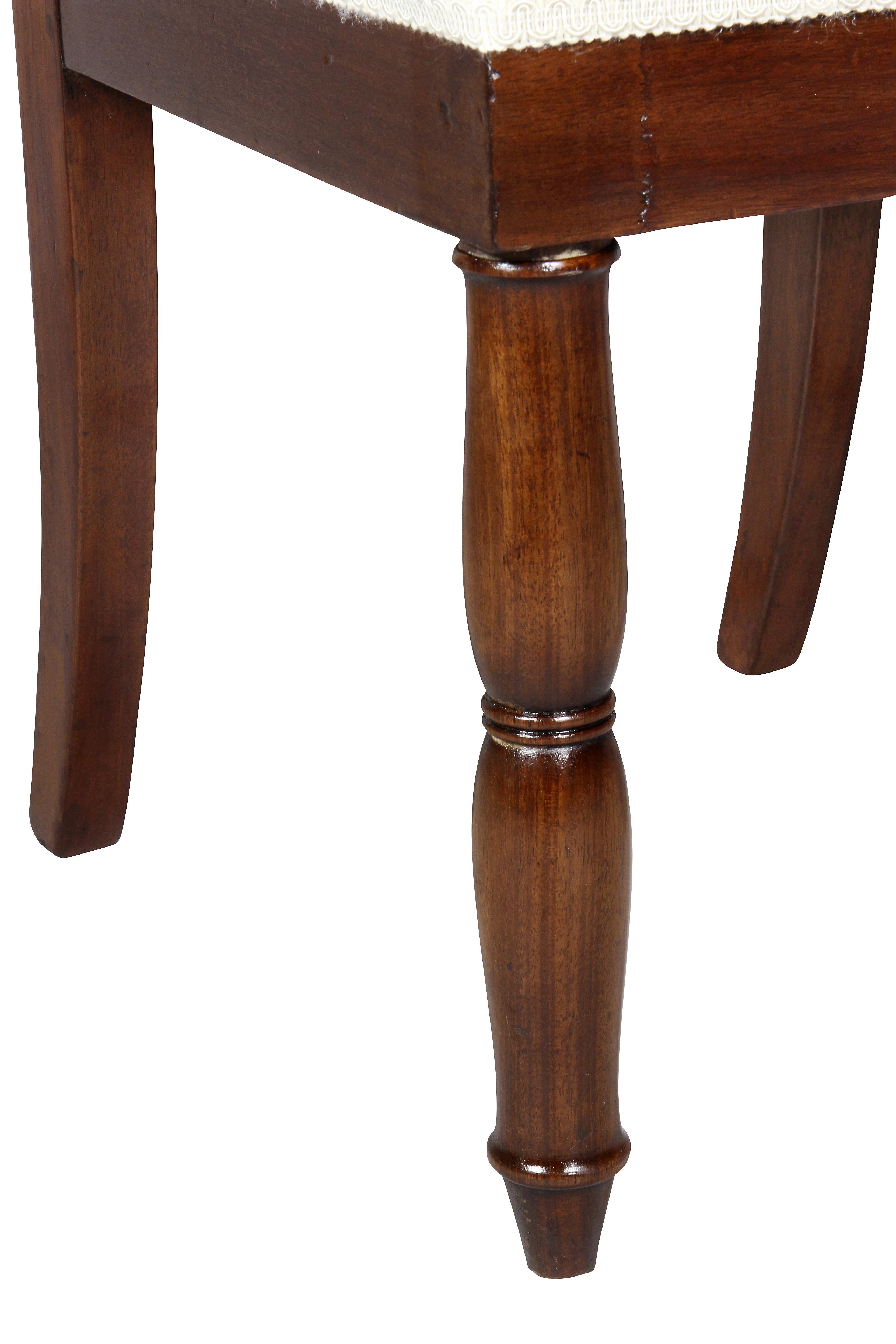 Set of Ten Charles X Mahogany and Inlaid Dining Chairs 1