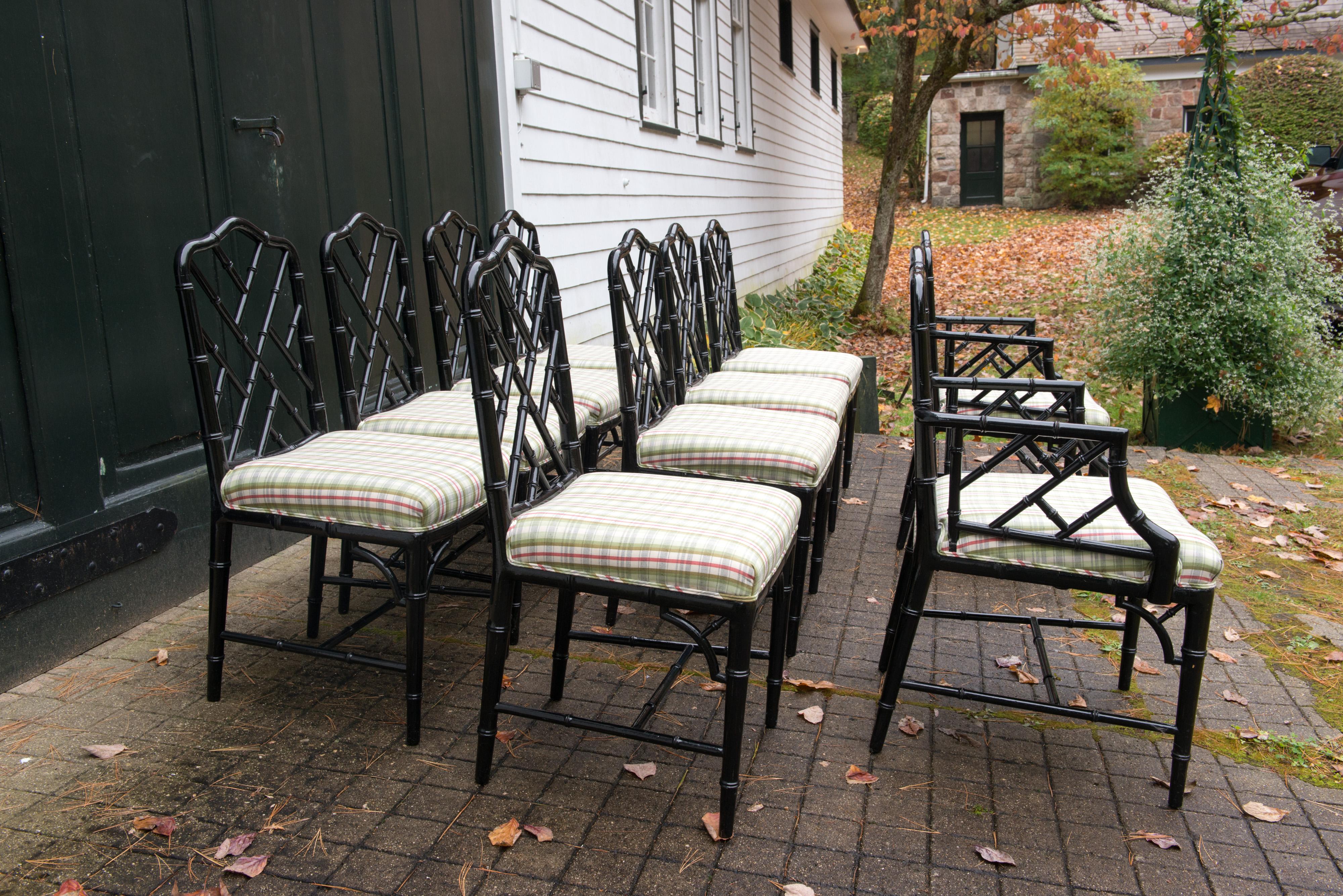 Ensemble de dix chaises à manger chinoises Chippendale en vente 11