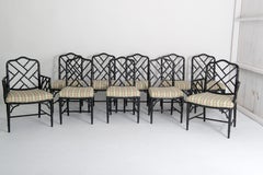 Set of Ten Chinese Chippendale Dining Chairs