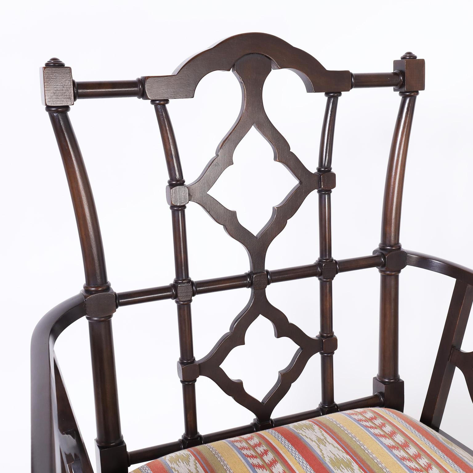 20th Century Set of Ten Chippendale Armchairs For Sale
