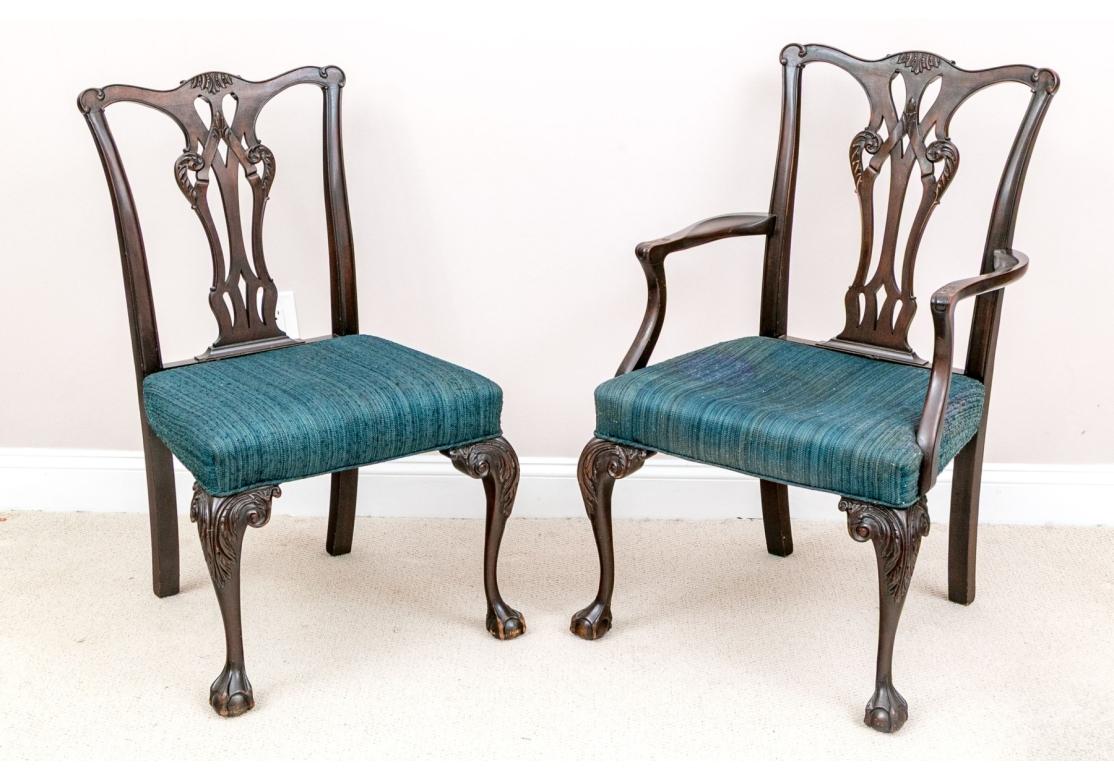 Set Of Ten Chippendale Style Dining Chairs for Restoration In condizioni deteriorate in vendita a Bridgeport, CT