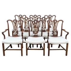 Set Of Ten Chippendale Style Dining Chairs From Maitland Smith