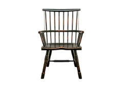 Set Of Ten Contemporary Windsor-Style Dining Chairs In Black Finish